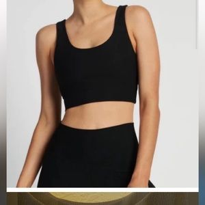 WILO Australian Contour Rib Black Sports Bra NEW